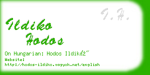 ildiko hodos business card